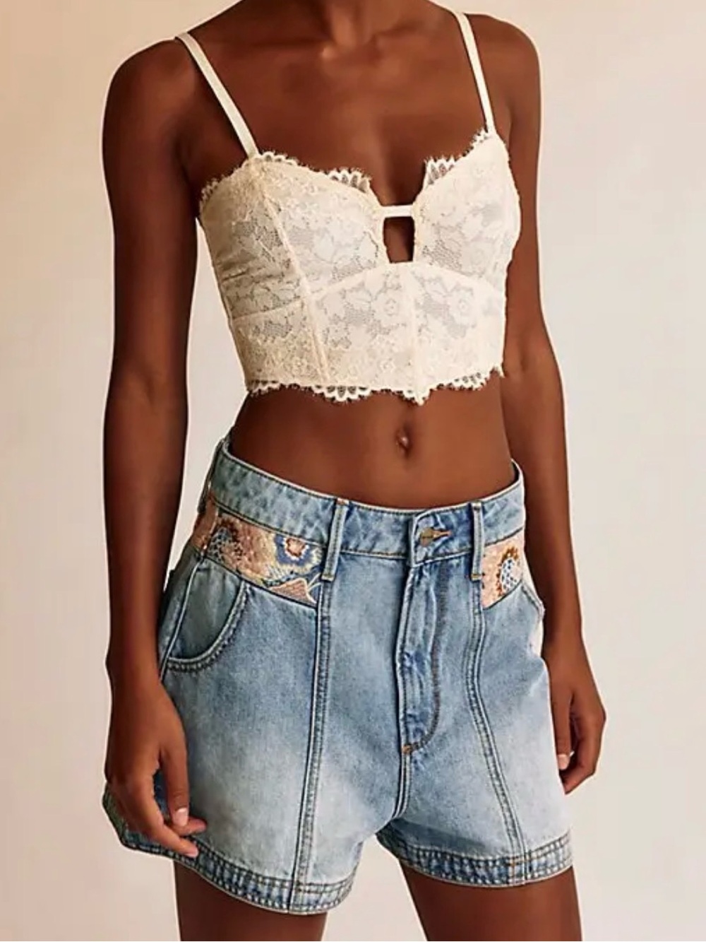 DRIFTWOOD Phoebe X Romantic Rhapsody Denim Shorts